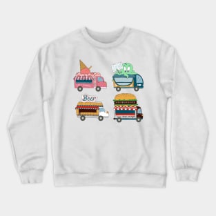 Food Trucks hand Drawn Crewneck Sweatshirt